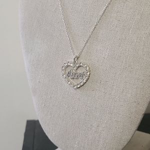Fashion Necklace Aunt in CZ Heart